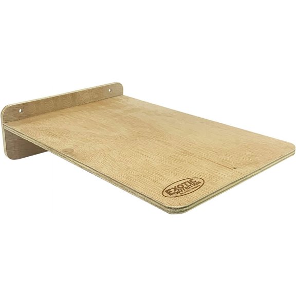 Wood Side Platform (Medium) - Natural Climbing Cage Accessory Shelf Perch Stand - for Sugar Gliders, Rabbits, Guinea Pigs, Prairie Dogs, Degus, Chinchillas, Rats, Ferrets, Birds & Small Pets