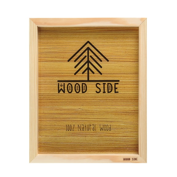 Wood Side Wooden Picture Frame 12x16-100% Natural Eco Unfinished Solid Pine Wood with Thick Borders for Wall Mounting Photo Frame