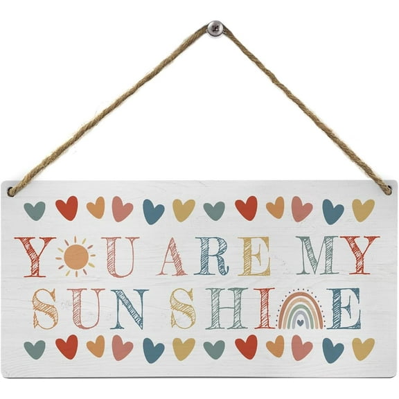 Wood Sign 5x10 Inch Boho Classroom Nursery Wood Wall Decor Inspirational You Are My Sunshine Wood Plaque Sign Wall Hanging For Nursery Home Room Bedroom Wooden Sign Gift For Women Men