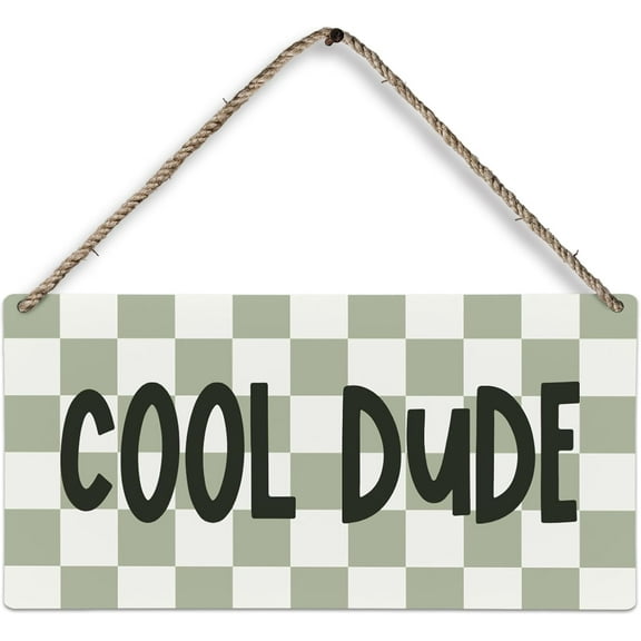 Wood Sign 5x10 Inch Cool Dude Preppy Boho Wood Plaque Sign Boy Nursery Decor Toddler Boys Room Decor Toddler Room Decor For Boys Cool Dude Sign Kitchen Home Wall Hanging Decor Gift For Women Men