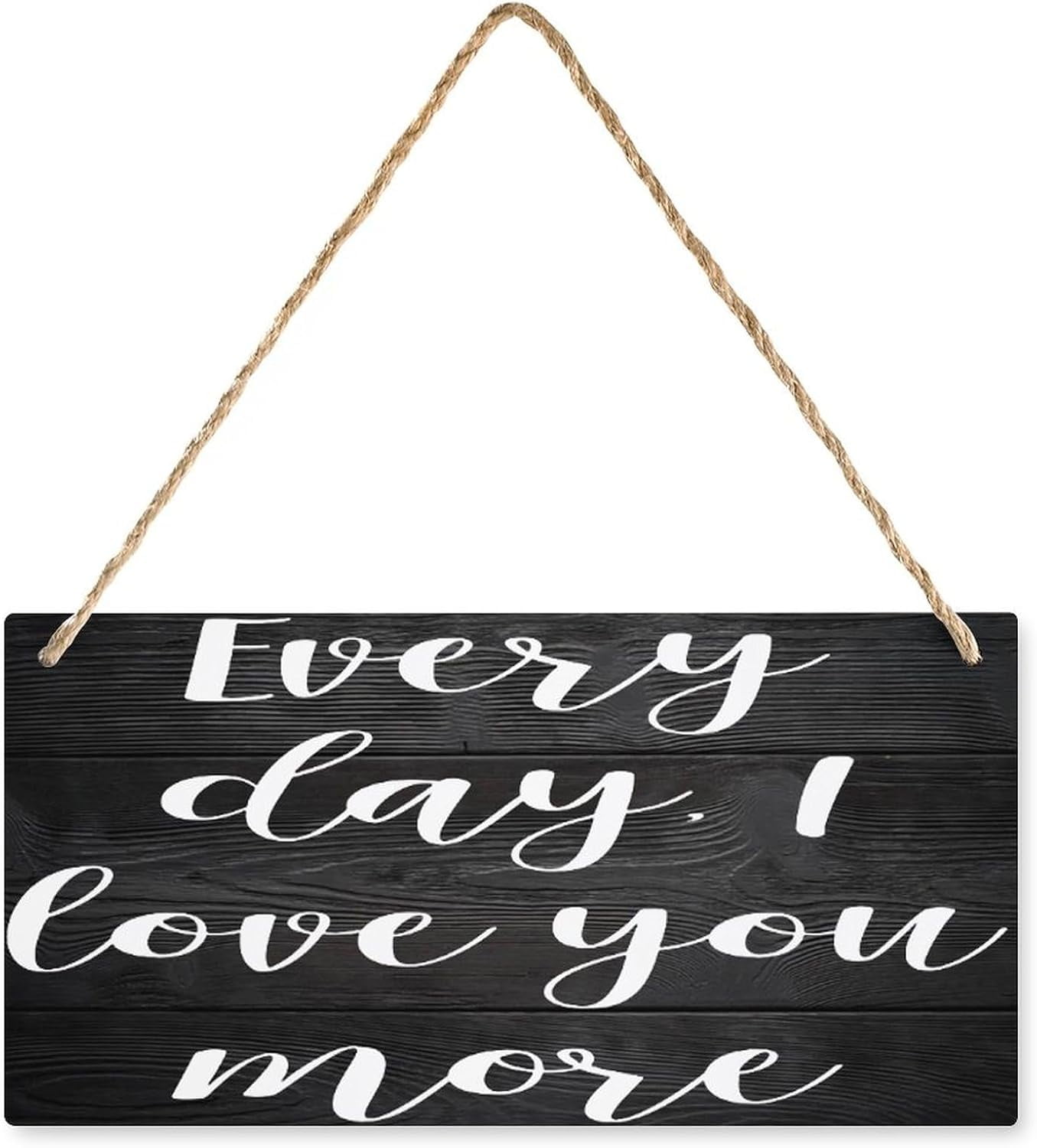 Love You More Canvas Wall Art - Black & White Framed Poem Print For Valentine's Day Gifts