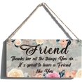 thumbnail image 1 of Wood Sign 5x10 Inch Friendship Wood Signs Funny Farmhouse Friend Thanks For All The Things You Do Hanging Sign Plaque Wall Art Decor Front Door Porch Kitchen Coffee Garden Bar Pub Hotel Gift For Women, 1 of 6