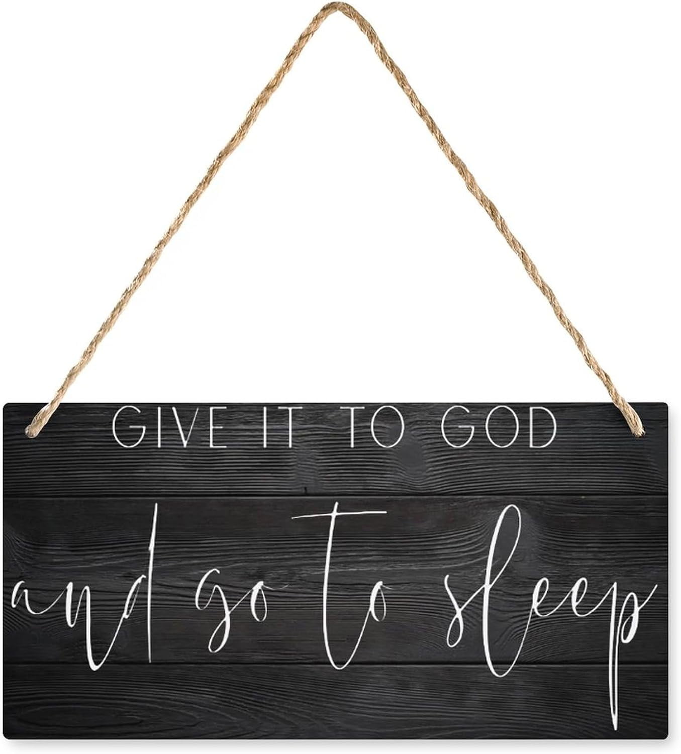 Give It To God And Go To Sleep Sign Wall Decor Wood Frame...