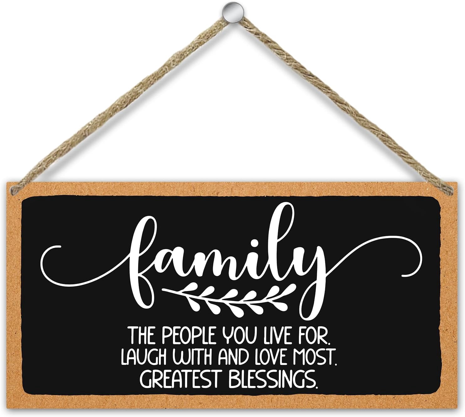 Wood Sign 5x10 Inch Inspirational Bedroom Wood Plaque With Rope Wall ...