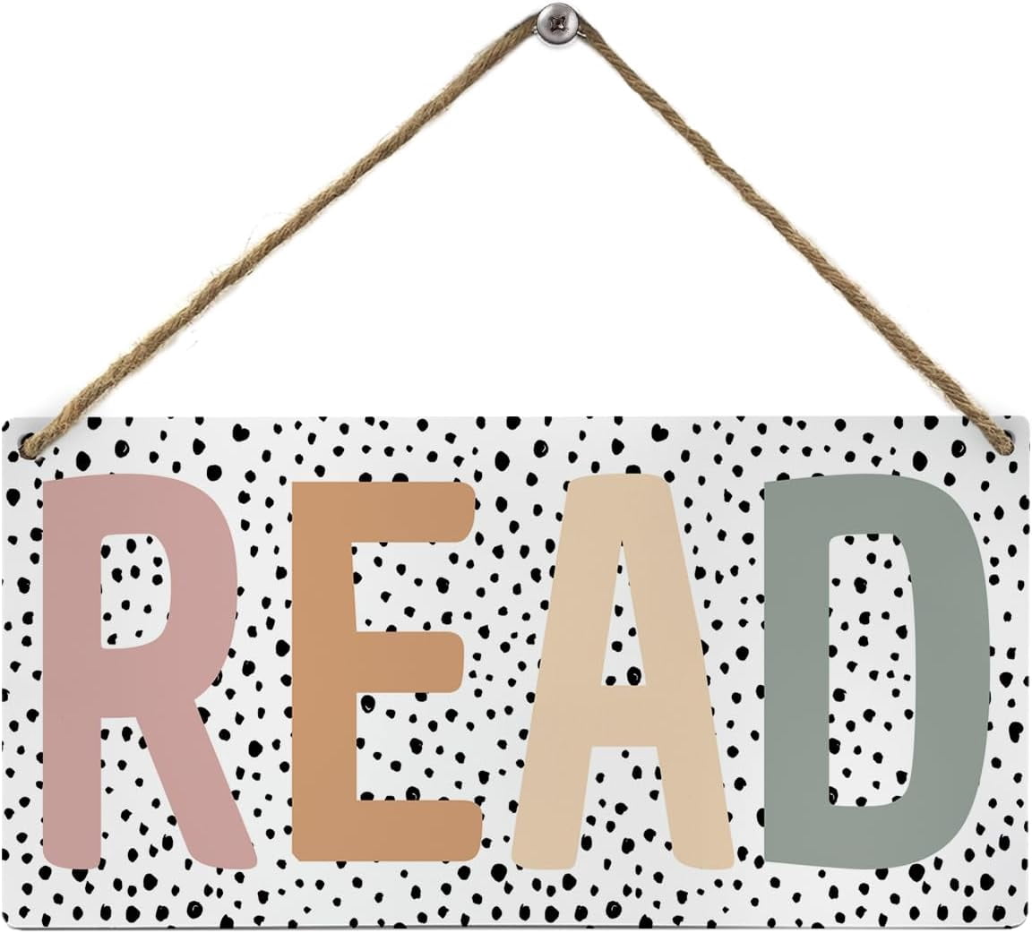 Wood Sign 5x10 Inch Read Boho Wall Plaque Sign Nursery Wood Hanging ...