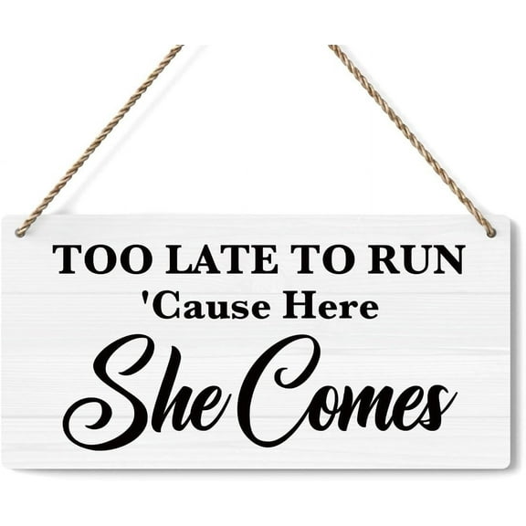 Wood Sign 5x10 Inch Rustic Wedding Signs Here Comes The Bride Sign Wedding Decor Wedding Stuff Engagement Wedding Decorations Ring Bearer Sign Wooden Sign Gift For Women Men