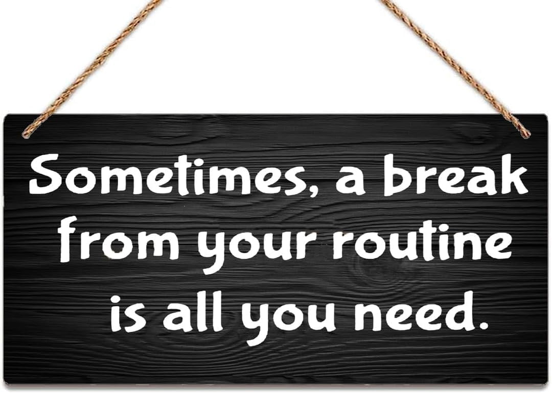 Wood Sign 5x10 Inch Rustic Wooden Door Hanging Wall Art Sign Sometimes ...