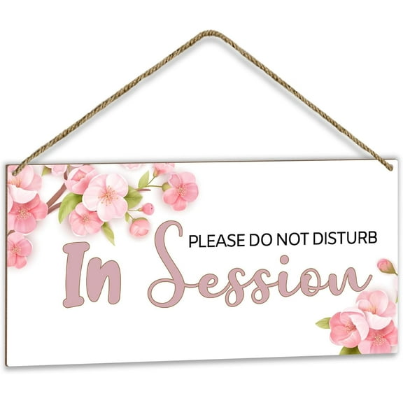Wood Sign 5x10 Inch In Session Door Sign For Therapists Wall Hanging Sign Office Decor Session In Progress Door Sign In Session Sign For Therapists Clinic Treatment Decor Meeting In Progress Door Sign