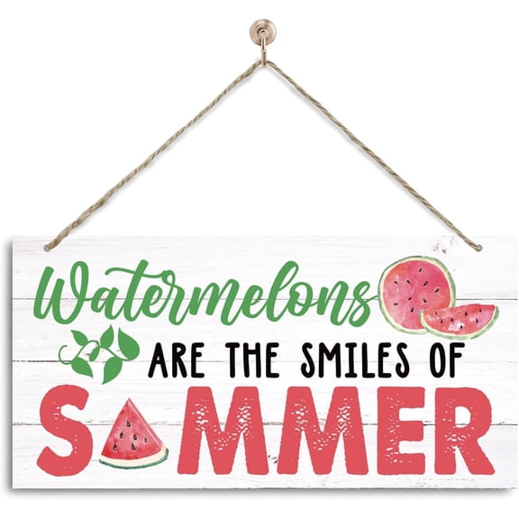 Wood Sign 5x10 Inch Summer Decor Watermelon Decor Watermelons Are The Smiles Of Summer Sign Decor Wall Plaque Country Summer Watermelon Wooden Plaque Sign Decor Kitchen Decor Summer Home Decor Sign