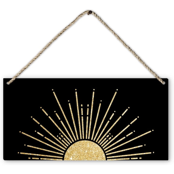 Wood Sign 5x10 Inch Sun Sunshine Decor Boho Sun Wall Art Boho Sun Sunrise Sunshine Wood Plaque Sign Wall Hanging Boho Sun Hanging Wall Art Signs For Bedroom Home Dorm Nursery Room Decor