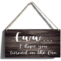 Wood Sign 5x10 Inch Wall Decor Wood Sign Funny Bathroom Sign Farmhouse Bathroom Master Bath Farmhouse Family Wall Decor Rustic Wood Hanging Wall Art Wooden Sign Gift For Women Men