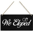 thumbnail image 1 of Wood Sign 5x10 Inch We Eloped Wedding Signs Wall Hanging Wedding Accessories Stuff Wedding Decorations For Reception Engagement Wedding Party Wall Art Decor Wooden Sign Porch Front Decoration, 1 of 6