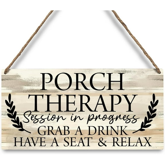 Wood Sign 5x10 Inch Welcome Porch Sign Wooden Hanging Wall Decor Front Back Porch Patio Decoration Deck Bar Garden Backyard Decor Porch Therapy Session In Progress Sign Wooden Sign Gift For Women Men