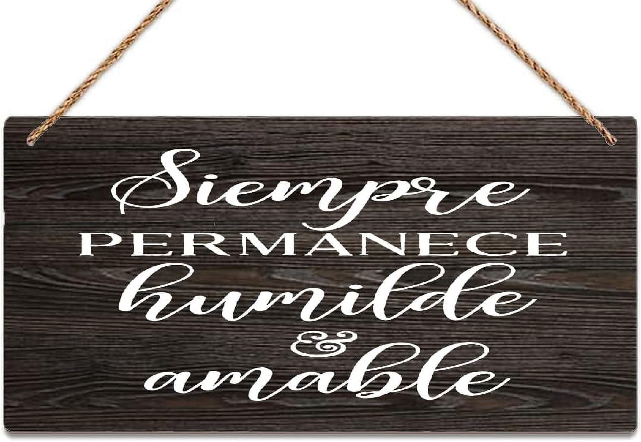 Wood Sign 6x12 Inch Rustic Hanging Wood Signs Spanish Saying Sign ...