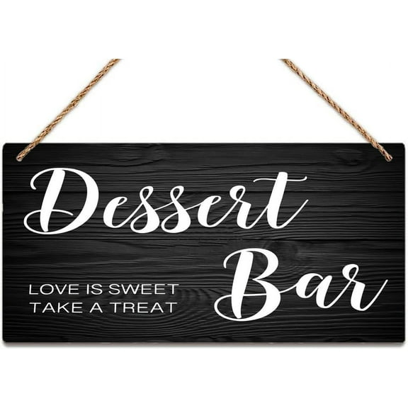 Wood Sign 6x12 Inch Rustic Wooden Door Hanging Wall Art Sign Wedding Real Wood Sign Dessert Bar Love Is Sweet Take A Country Style Wall Decor Hanging Wall Plaque Sign Home Decor Presents