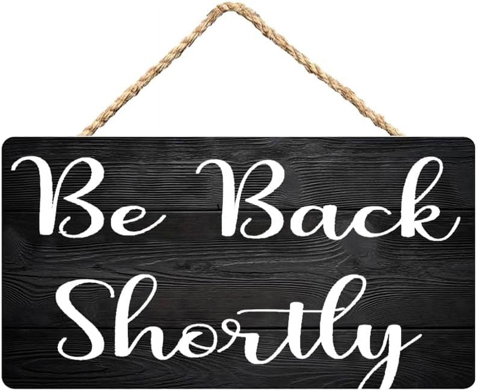 Wood sign 6x12 inch rustic wooden signs for home be back shortly custo