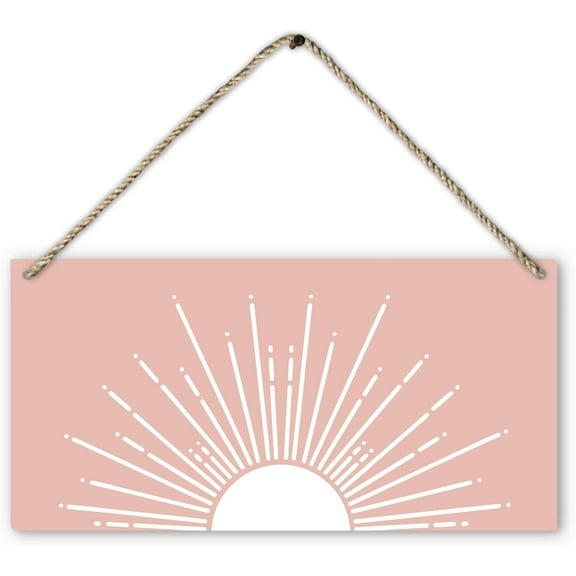 Wood Sign 6x12 Inch Sun Sunshine Decor Boho Sun Wall Art Boho Sun Sunrise Sunshine Wood Plaque Sign Wall Hanging Boho Sun Hanging Wall Art Signs For Bedroom Home Dorm Nursery Room Decor Gift For Women