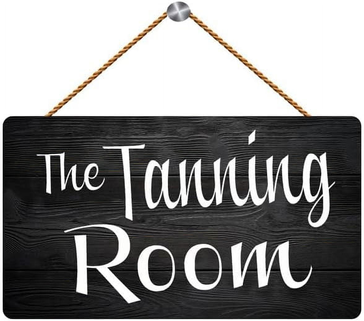 Wood Sign 6x12 Inch Wooden Signs For Front Door The Tanning Room Wood ...