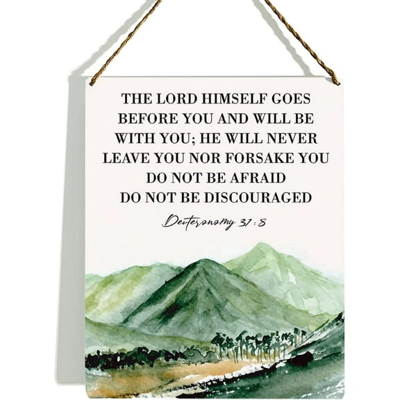Wood Sign 8x10 Inch Bible Verse Wall Decor Wooden Hanging Sign Christian Wall Decor Serenity Prayer Wall Art Deuteronomy 318 Scripture Wall Art Decor For Farmhouse Home Porch Office Bedroom Bathroom
