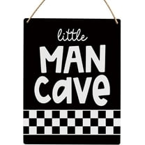 Wood Sign 8x10 Inch Boys Room Decor Little Man Cave Wood Hanging Sign Neutral Cool Wall Decor Wooden Slogan Hanging Sign For Boys Teen Room Toddler Room Playroom Room Gift For Women