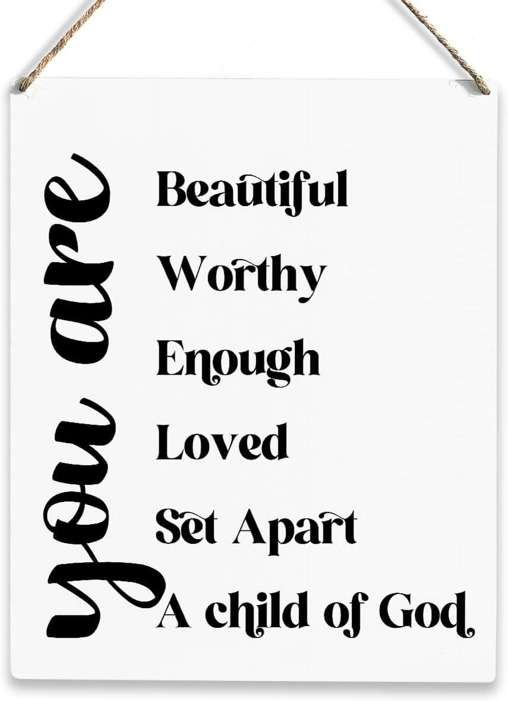 Rustic Christian Quote Wood Sign 8x10 Inch Christian Inspirational Quotes Wall Art Encouraging ...