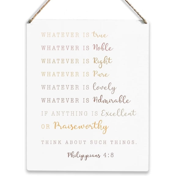 Wood Sign 8x10 Inch Christian Quotes Wall Art Motivation Rustic Decorative Wall Hanging Wooden Sign Positive Affirmations Bible Verse Farmhouse Wood Plaque For Home Office Dorm Pub Decoration