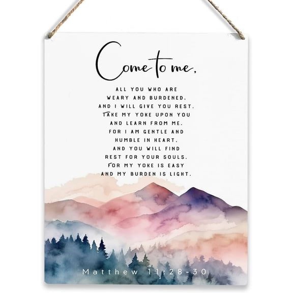 Wood Sign 8x10 Inch Christian Quotes Wall Decor Motivation Rustic Decorative Wall Hanging Wooden Sign Positive Bible Verse Farmhouse Wood Plaque For Home Office Church Door Bar Decoration