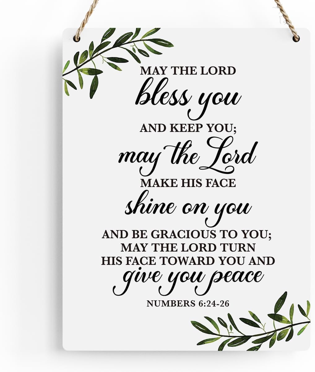 Wood Sign 8x10 Inch Decor May The Lord Bless You Numbers 624 26 ...