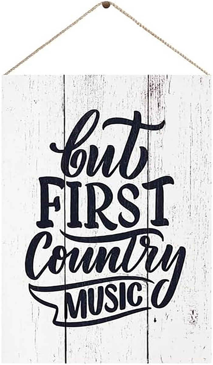 Wood Sign 8x10 Inch Funny Farmhouse Style Wood Sign But First Country ...