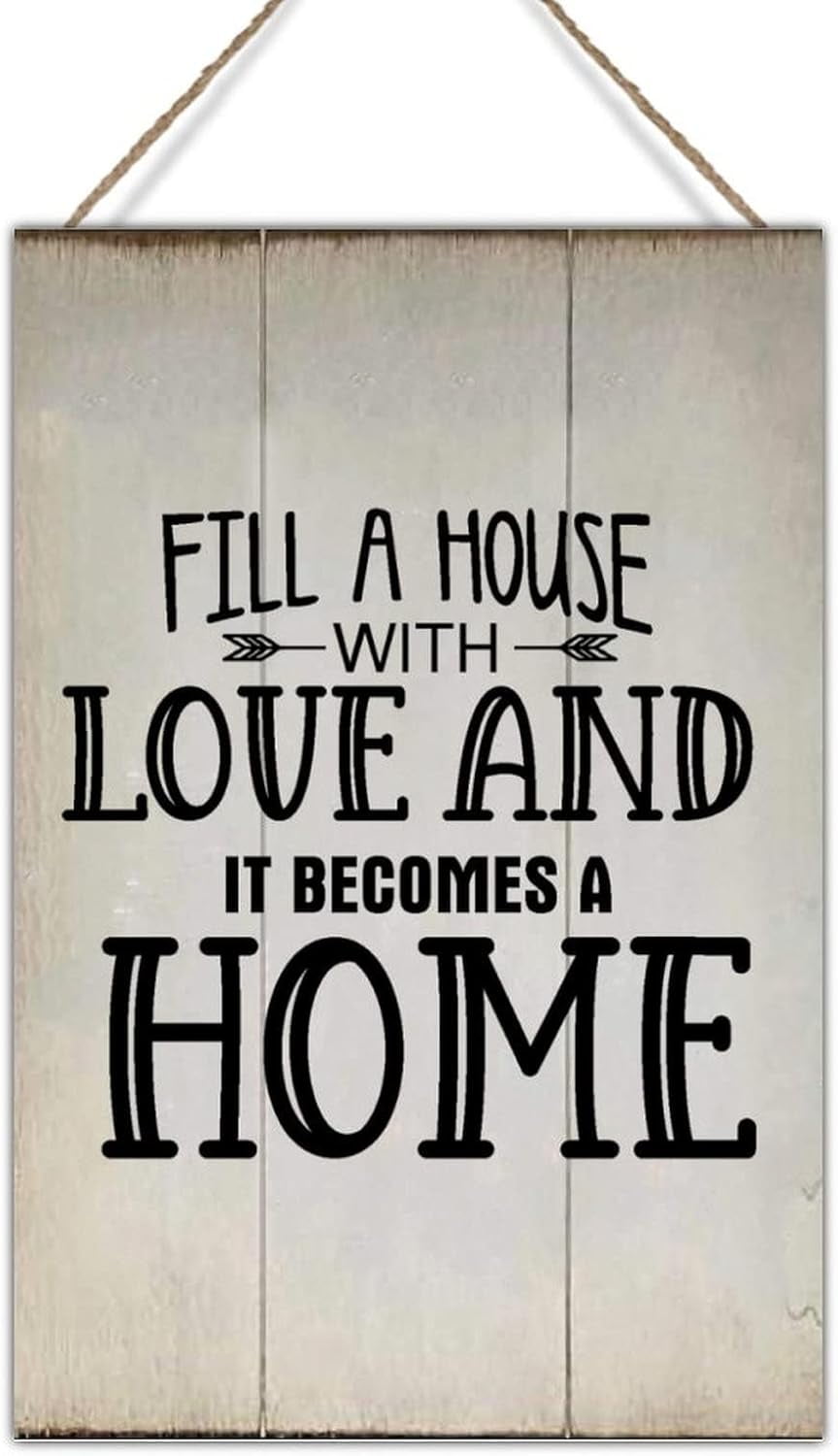 Wood Sign 8x10 Inch Rustic Wood Art Plaque Inspirational Quotes ...