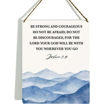 Wood Sign 8x10 Inch Serenity Prayer Wall Art Bible Verse Wall Decor Wooden Hanging Sign Christian Wall Decor Joshua 19 Scripture Wall Art Decor For Farmhouse Home Porch Office Bedroom Bathroom