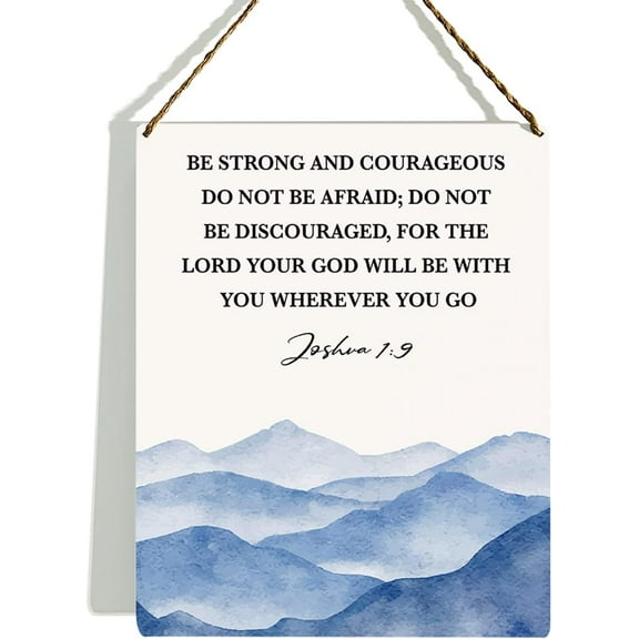 Wood Sign 8x10 Inch Serenity Prayer Wall Art Bible Verse Wall Decor Wooden Hanging Sign Christian Wall Decor Joshua 19 Scripture Wall Art Decor For Farmhouse Home Porch Office Bedroom Bathroom