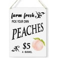 thumbnail image 1 of Wood Sign 8x10 Inch Summer Decor Summer Decorations For Home Office Summer Sign Summer Peach Sign Peach Kitchen Decor Peaches Theme Wooden Sign Spring Front Door Wall Home Hanging Plaque Decor, 1 of 6