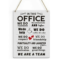 Wood Sign 8x10 Inch Wall Art Office Decorations For Work Farmhouse Hanging Wall Decor For Home Living Room Kitchen Cafe Front Door School Classroom Porch Bar Pub Bedroom Encouragement Gifts