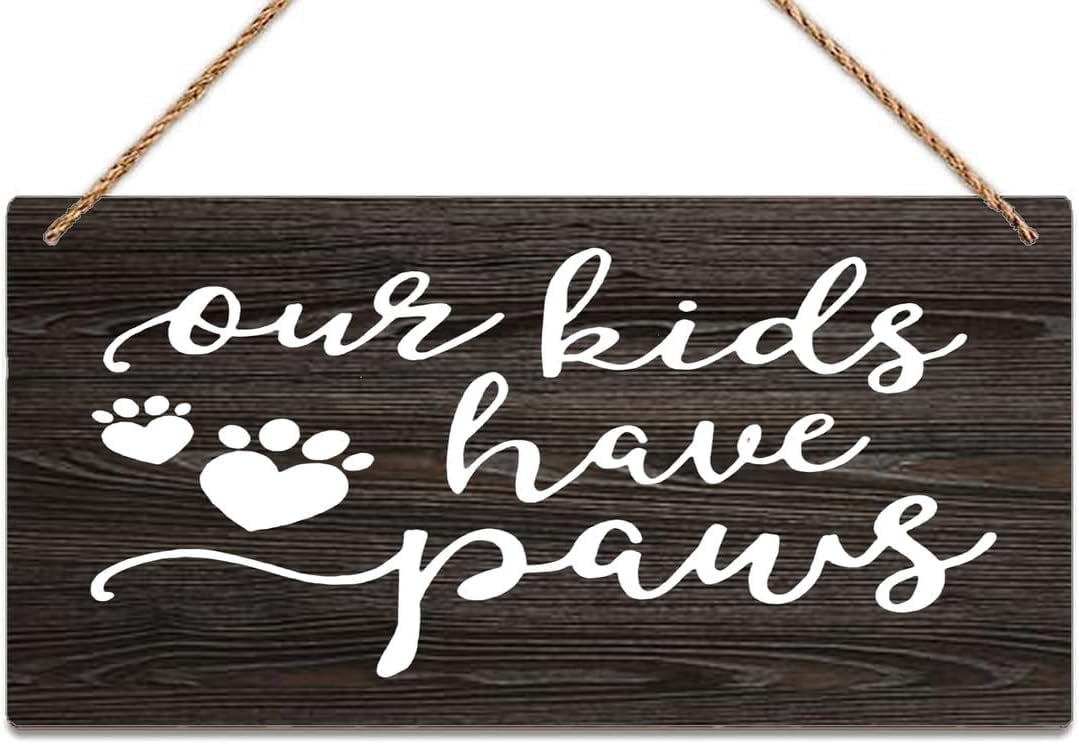 TEANFUN 'A Poodle's House Rules' Funny Dog Sign - 8x12 Inch Wood Hanging Plaque, Farmhouse Home Decor
