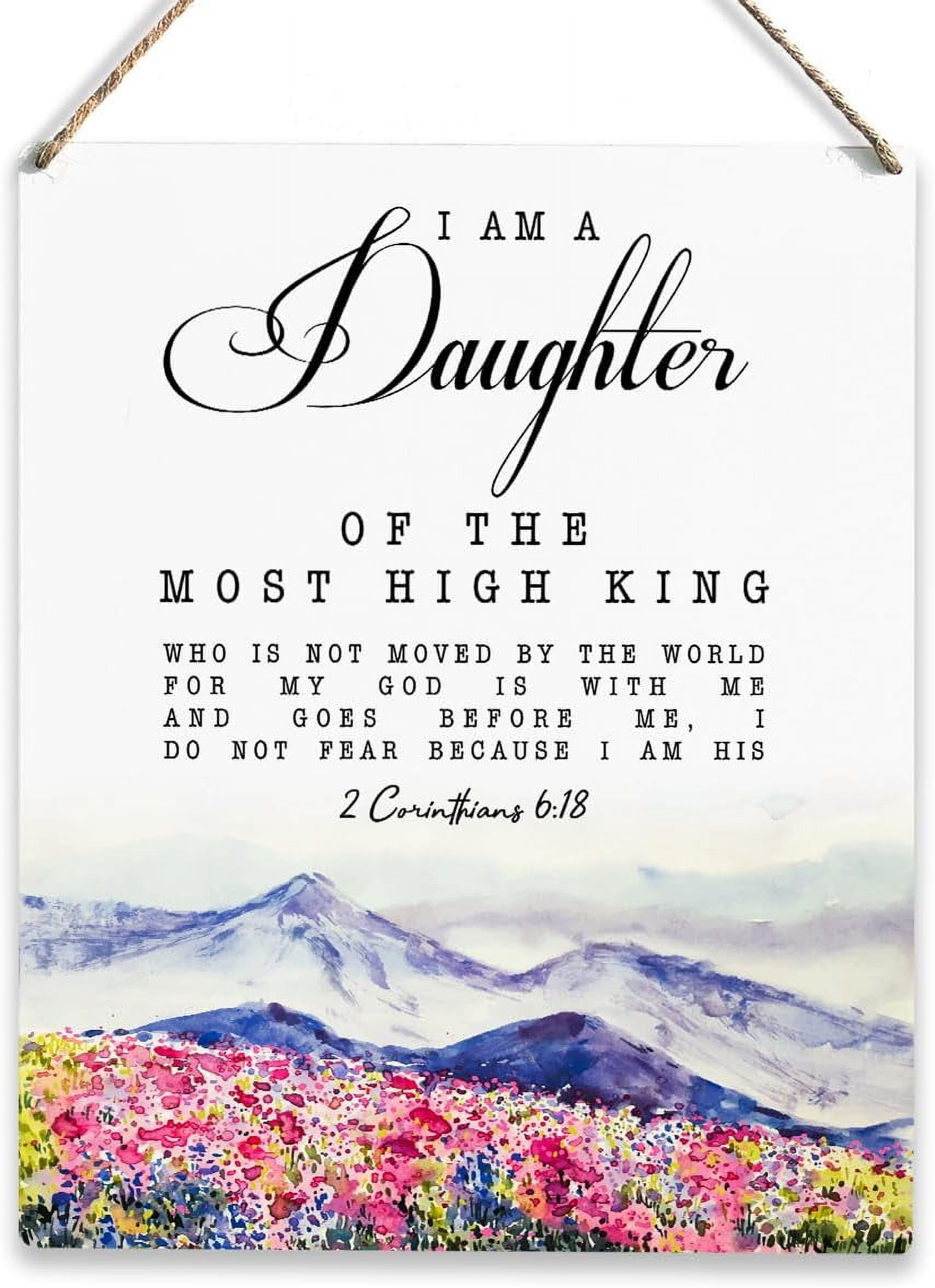 Wood Sign 8x12 Inch Christian Daughter Gifts Wall Decor Motivational ...