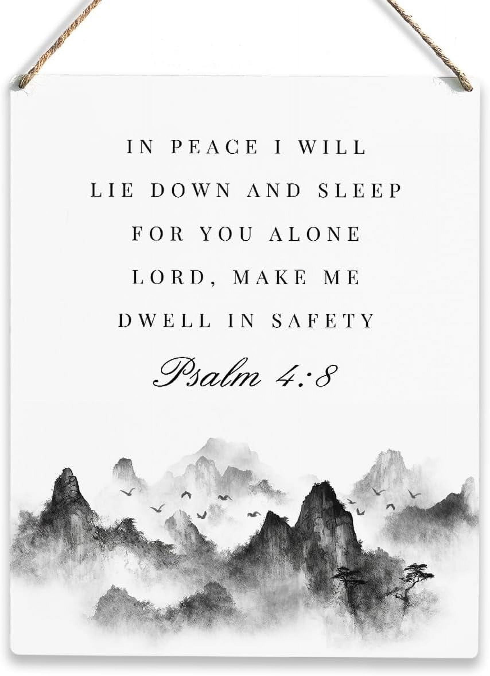 Wood Sign 8x12 Inch Christian Inspirational Quotes Wall Art Encouraging ...