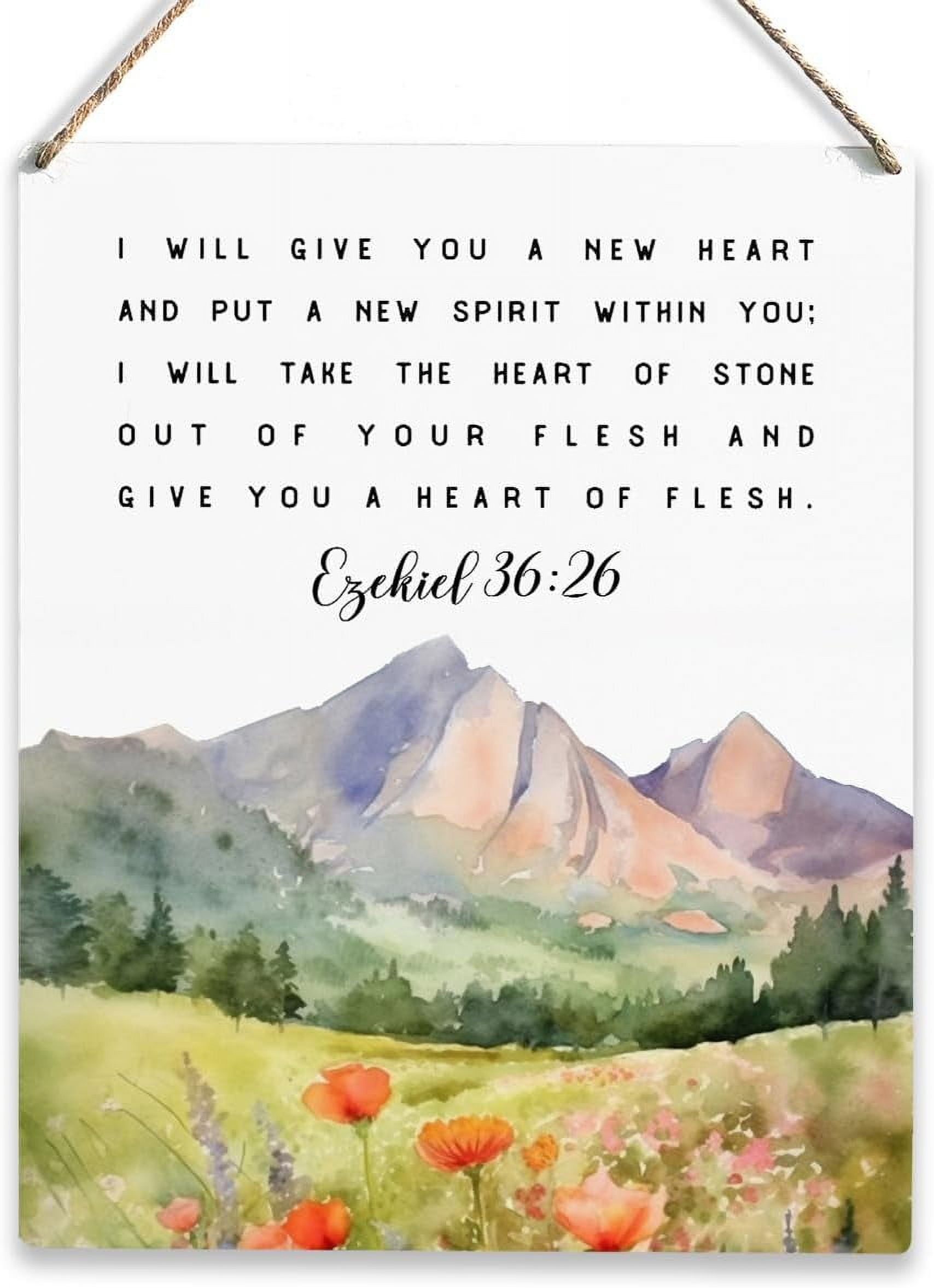 Wood Sign 8x12 Inch Christian Quotes Wall Decor Motivation Rustic