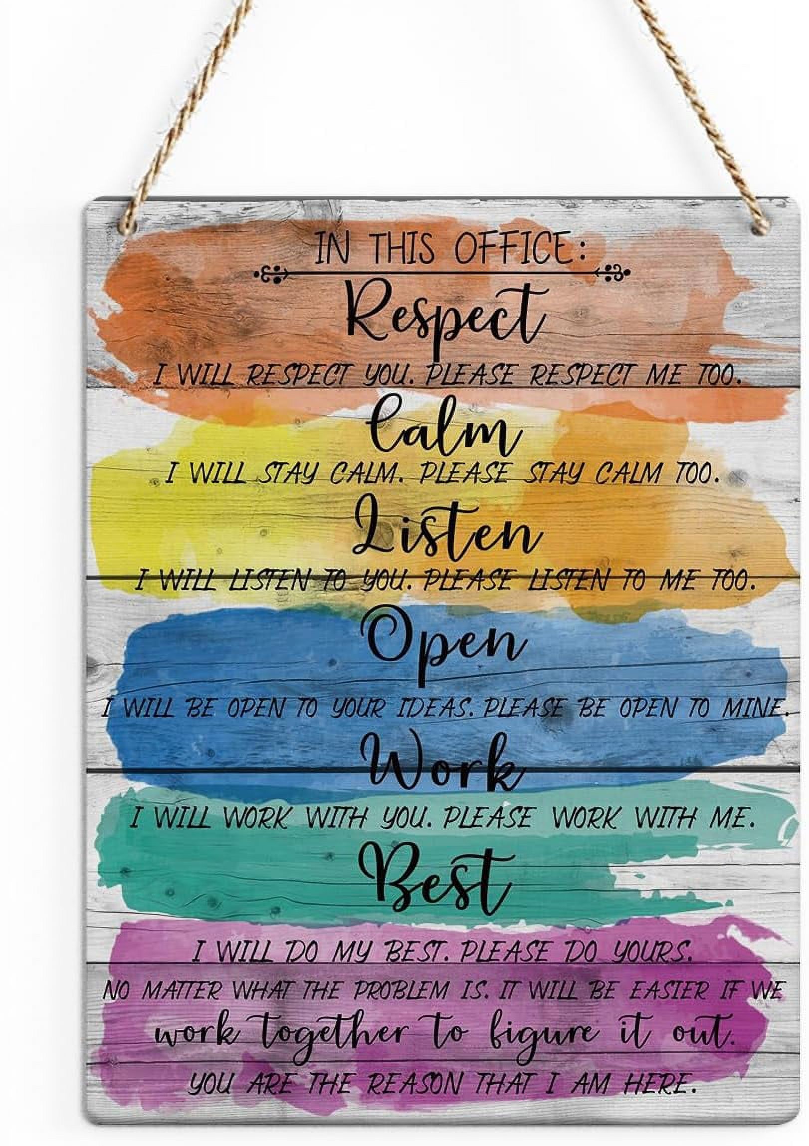 Wood Sign 8x12 Inch Rustic Inspirational Quote Wood Decor Sign Colorful ...