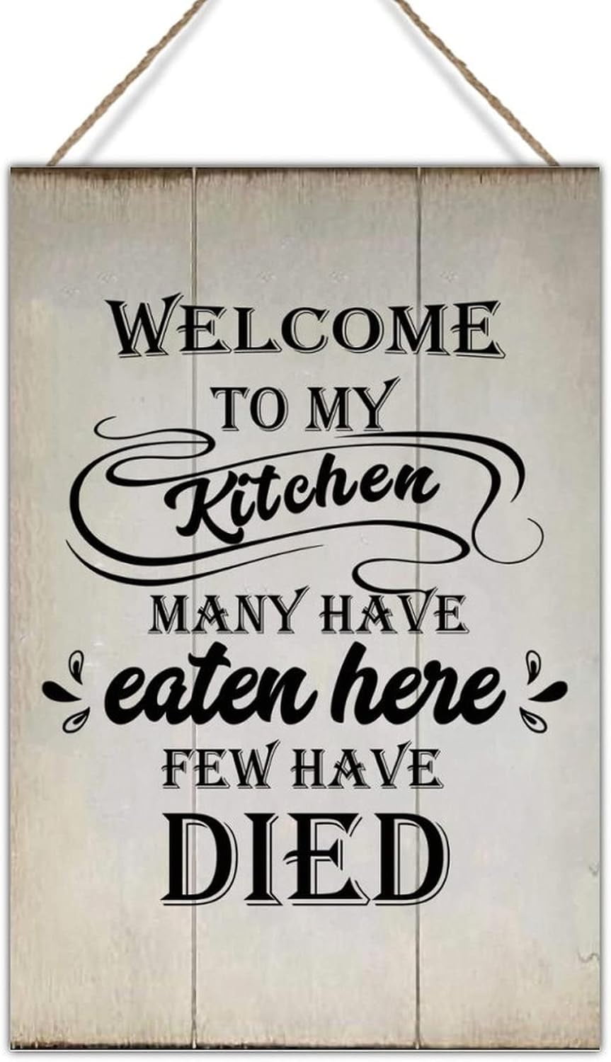 Welcome To My Kitchen! Funny Wood Sign - 12x18 Inch Rustic Wall Decor For Dining Room, Baby Nursery, Or Family Room - View #6