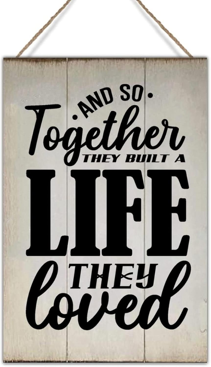 Wood Sign 8x12 Inch Rustic Wooden Sign Inspirational Motivational Quote ...