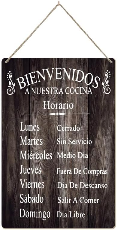 Wood Sign 8x12 Inch Wall Decor Wood Sign Kitchen Sign Spanish Decor ...