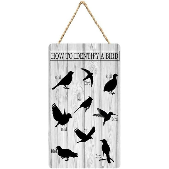 Wood Sign How To Identify A Bird Rustic Wood Sign Wall Art For Home Entryway Living Dining Room Farmhouse 12X 6 Inch