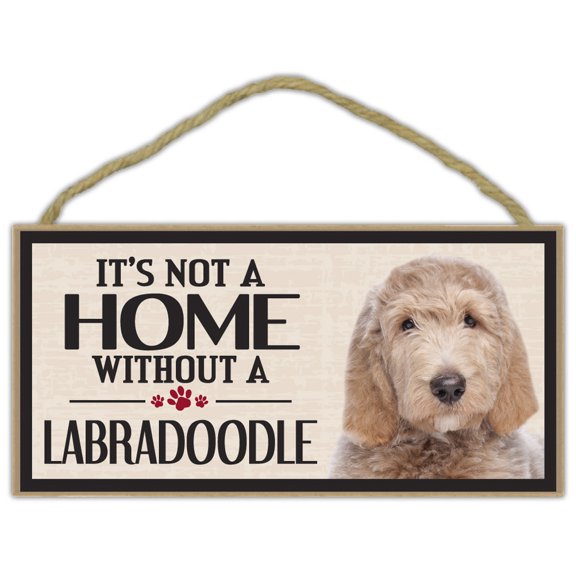 Wood Sign: It's Not A Home Without A LABRADOODLE (LABRADOR POODLE) | Dogs, Gifts