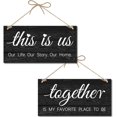thumbnail image 1 of This is Wood Sign Together is My Favorite Place to Be Sign Our Life Our Story Our Home Rustic Wall Decor Plaque with Jute Twine for Couple Bedroom Above Bed Wall Hanging Housewarming, 1 of 9
