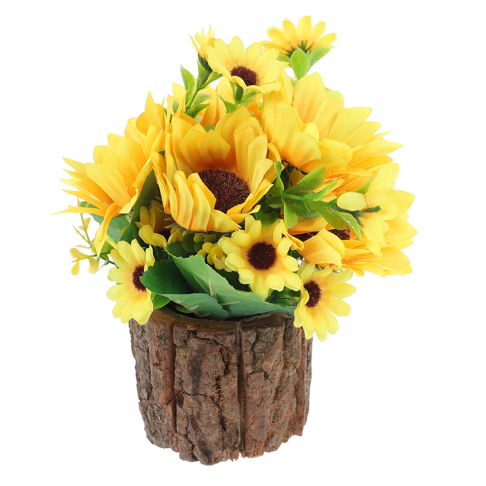 Wood Silk Flower Garden Planter Urns Ledge Pastoral Style Box Tree