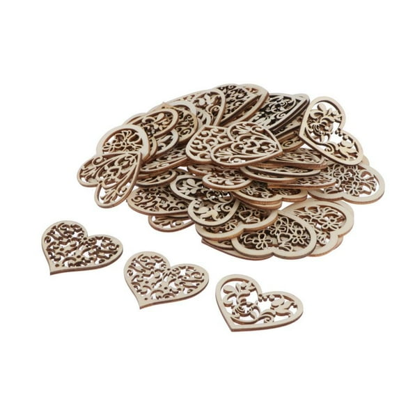 Wood Slices 50 Pcs 2 inch .8 inch Wood Pieces Unfinished Hollow Wooden Circles for Arts and Crafts Christmas Ornaments
