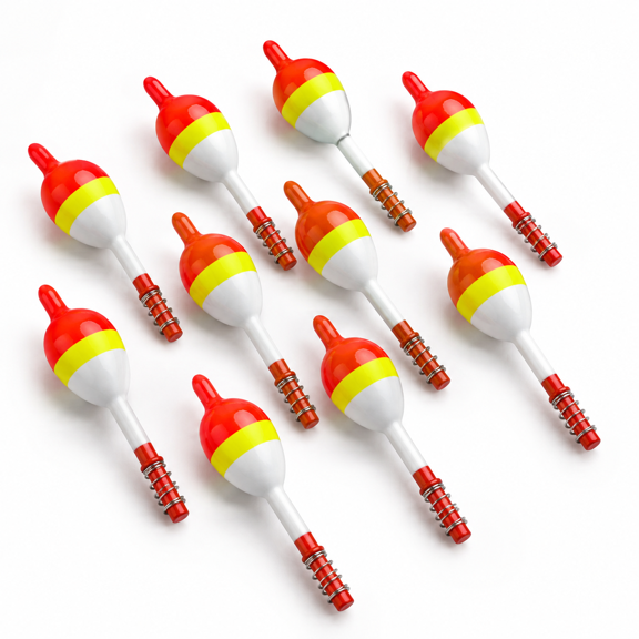 Wood Slip Bobbers Fishing Floats And Spring Oval Stick For Crappie Catfish Trout Panfish Walleyes B10/20pcs