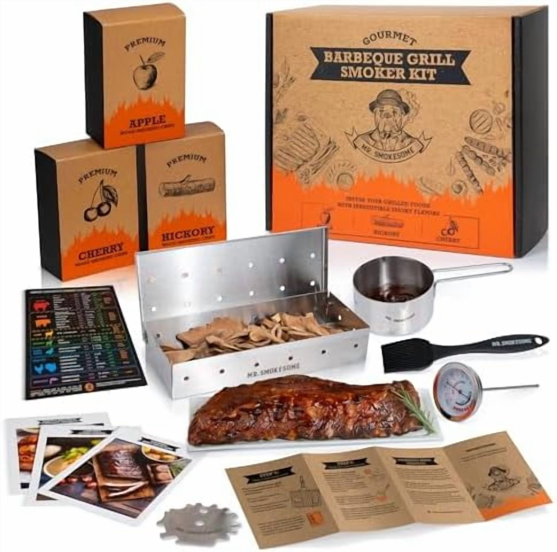 Wood Smoked BBQ Grill Set