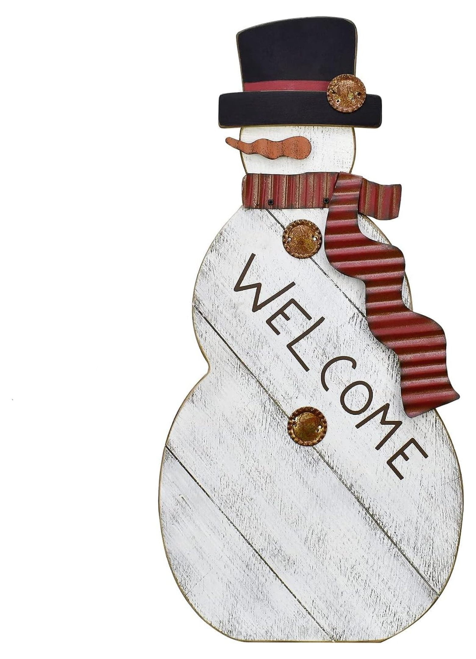 Panneau d'accueil bonhomme de neige en bois Gisela Graham